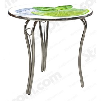 СТОЛ ОБЕДЕННЫЙ С ПЛАСТИКОМ «СИЛУЭТ КРУГЛЫЙ» 