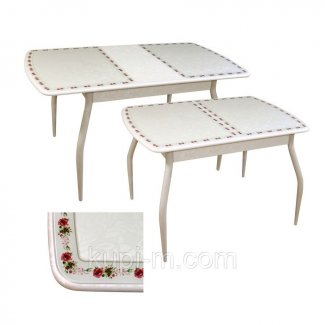 СТОЛ ОБЕДЕННЫЙ СО СТЕКЛОМ «АЛЬБА-2 М44»  