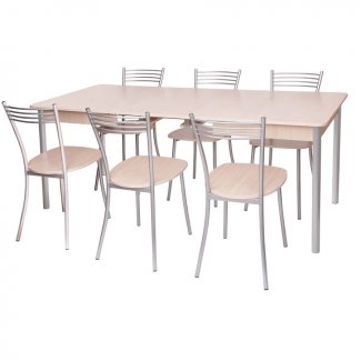 СТОЛ ОБЕДЕННЫЙ С ПЛАСТИКОМ «ЛАРГО»  МДФ  