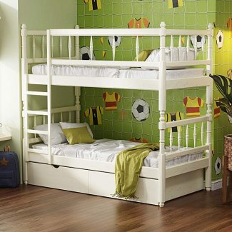 ДЕТСКАЯ КОМПЛЕКТ 2-Х ЯРУСНАЯ №1 ИЗ МАССИВА