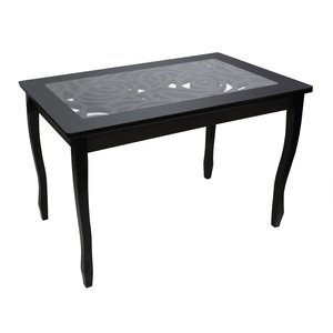 СТОЛ ОБЕДЕННЫЙ СО СТЕКЛОМ  «СТИЛЬ 2 АЖУР»  